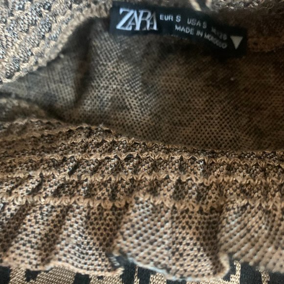 ZARA Puff Sleeve Cheetah Top - Picture 2 of 3